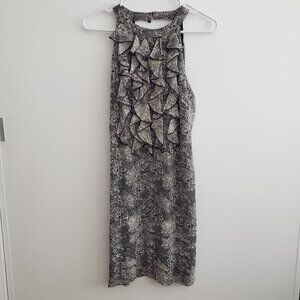 ECI New York Floral Print Ruffle Sheath Dress Size 6